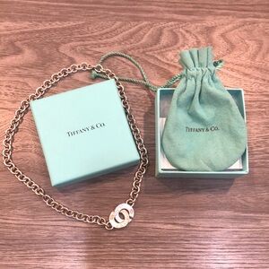 Tiffany & Co. 1837 17” Sterling Silver Interlocking Circle Clasp Chain Necklace